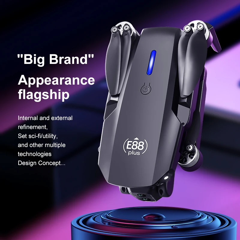 New E88 Plus Quadcopter Drone: - مراجعة Drone Gimbal Brushless وسعره