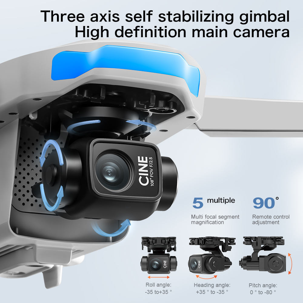 S-X1 MAX GPS Drone with 3-Axis - مراجعة Drone Gimbal 3 Axis وسعره