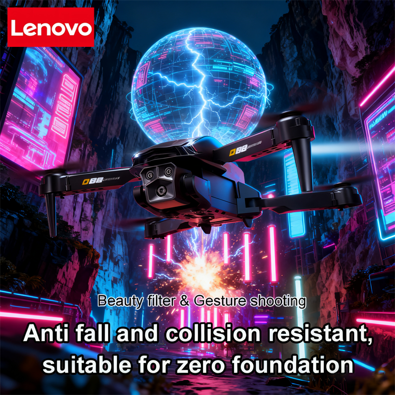 Lenovo D88 Drone 8K Aerial HD  - مراجعة Drone Gimbal 3 Axis وسعره