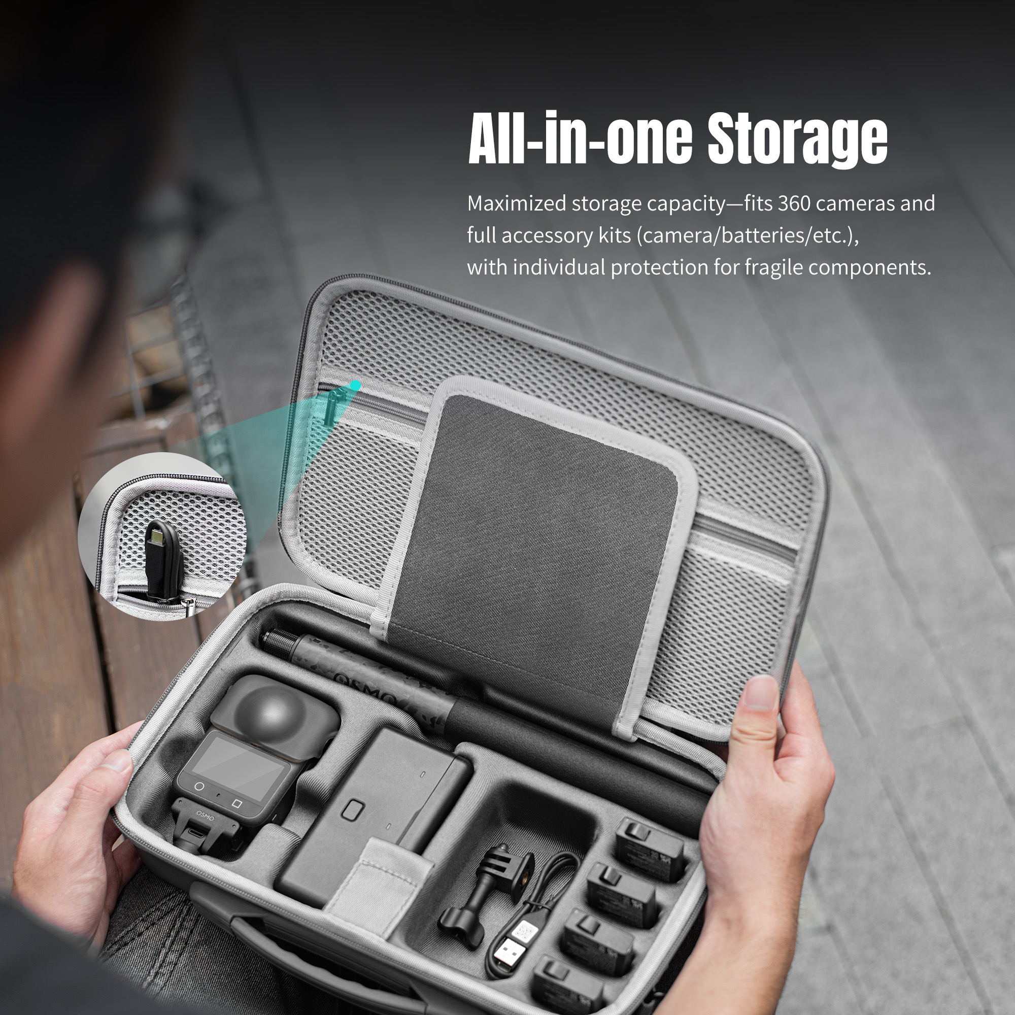For DJI OSMO 360 Travel Carryi - مراجعة Drone Gimbal Case وسعره