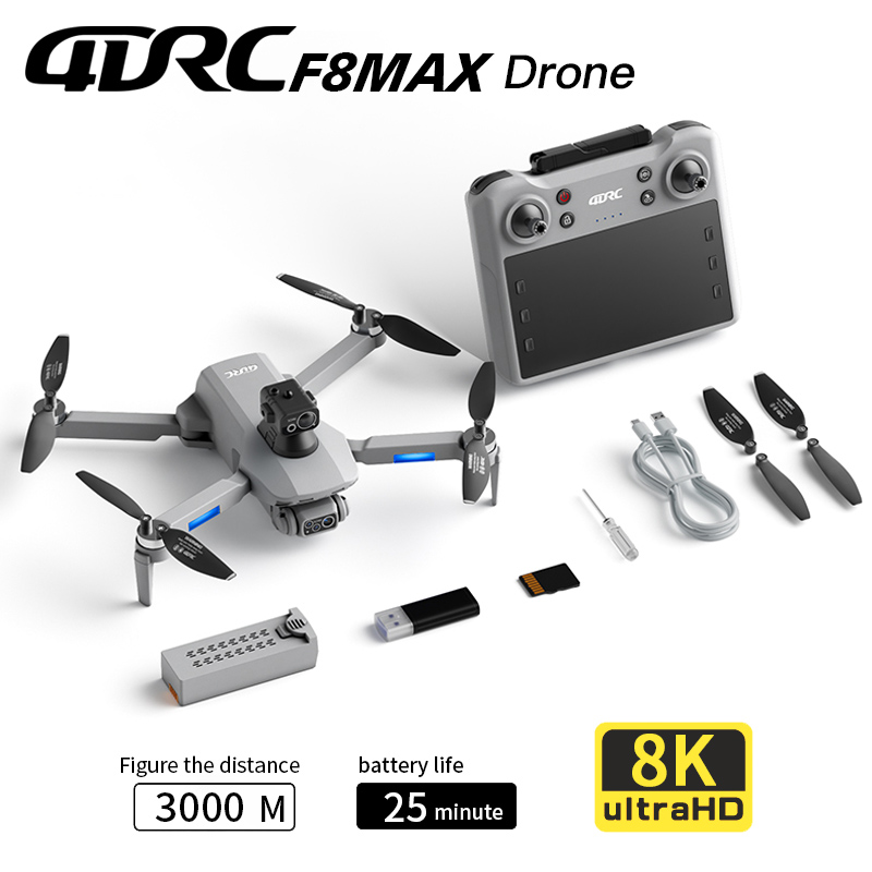 F8 MAX GPS Drone Professional  - مراجعة Drone Gimbal Brushless وسعره