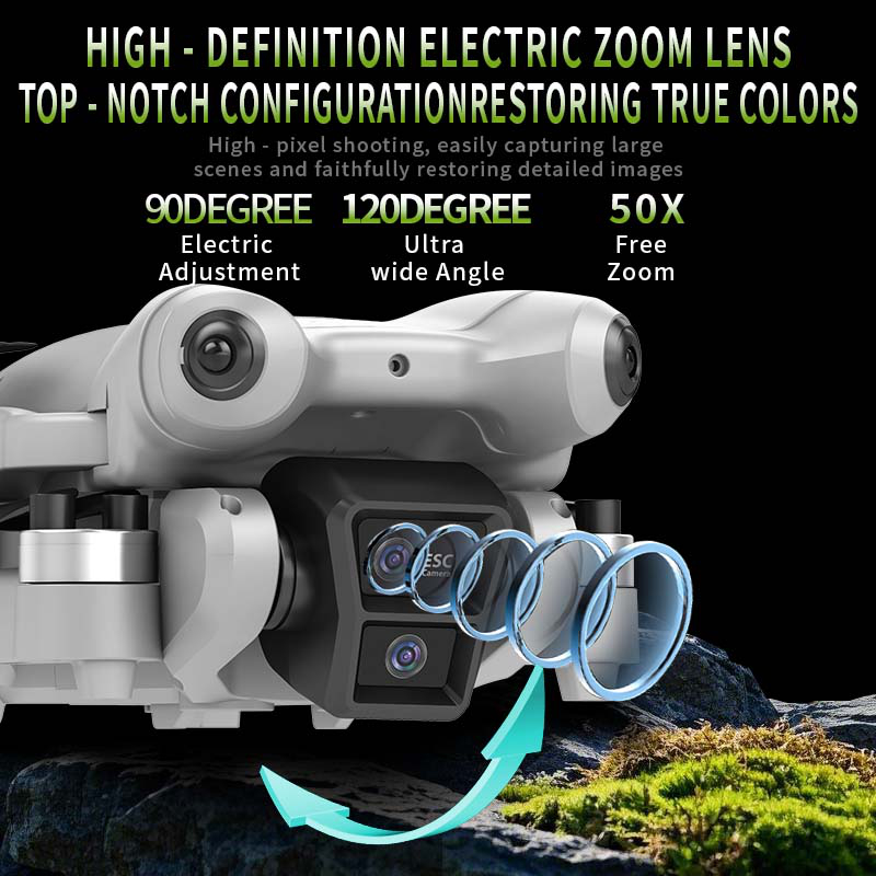 S101 Drone 8K HD Professinal D - مراجعة Drone Gimbal 3 Axis وسعره