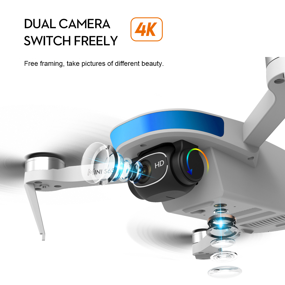 S6S GPS Optical Flow Positioni - مراجعة Drone Gimbal 2 Axis وسعره