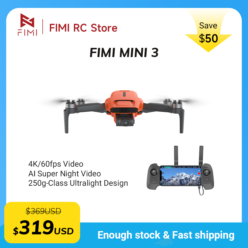 FIMI MINI 3 Camere drone 4K 60 - مراجعة Drone Gimbal 3 Axis وسعره