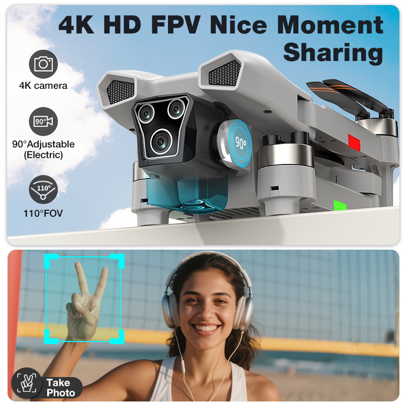 NEW Hot L017 Pro Drone Brushle - مراجعة Drone Gimbal 3 Axis وسعره