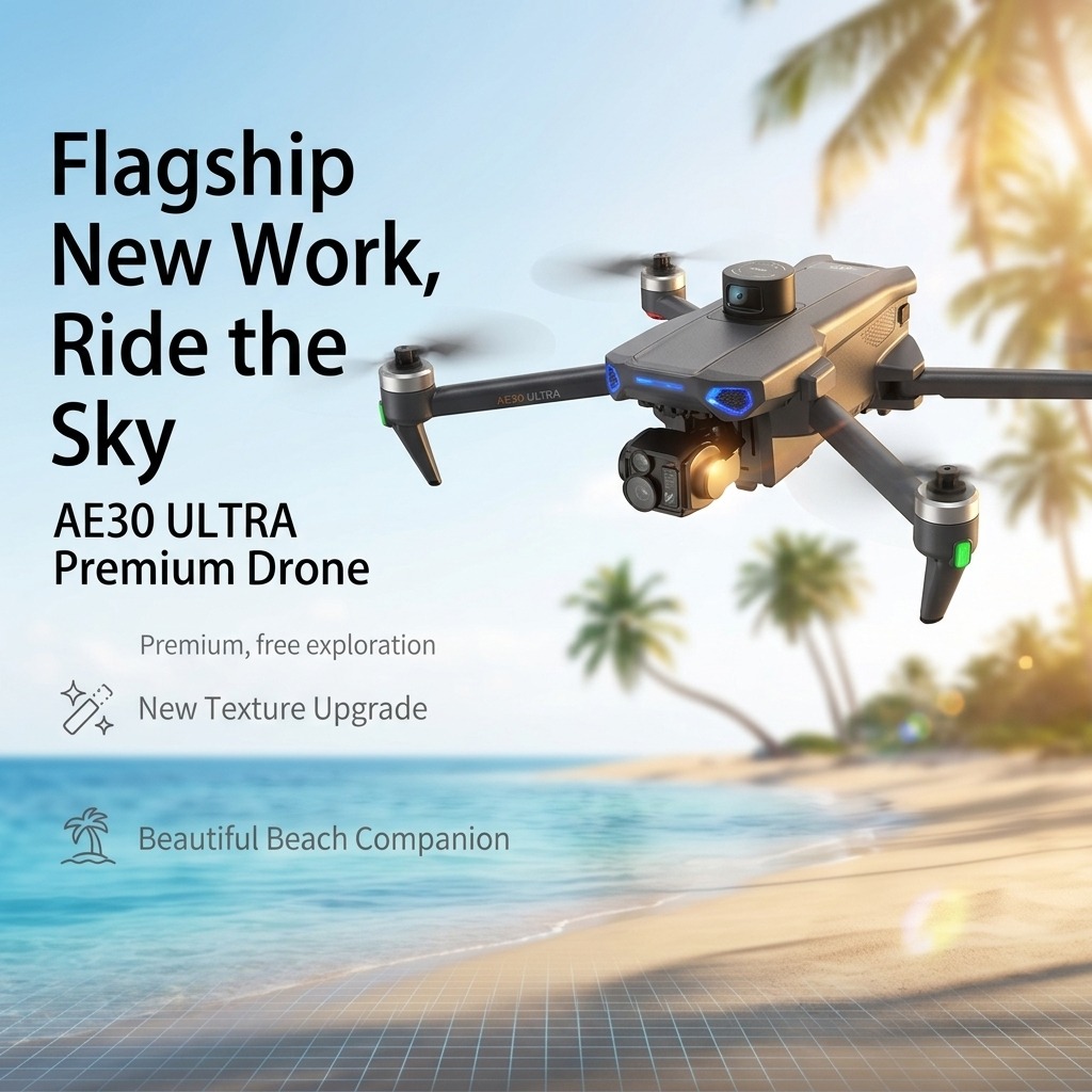 NEW AE30 Ultra GPS Drone 4K Pr - مراجعة Drone Gimbal 3 Axis وسعره