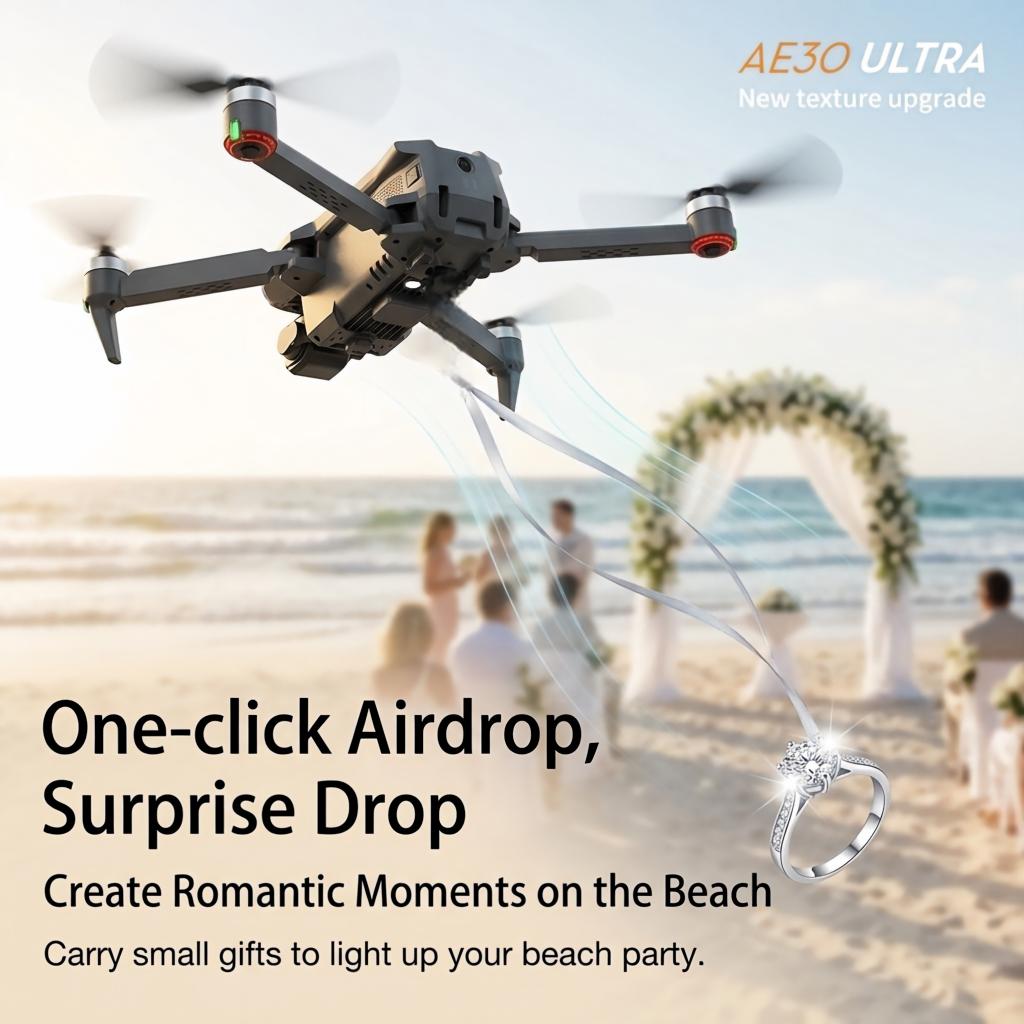NEW AE30 Ultra GPS Drone 4K Pr - مراجعة Drone Gimbal 3 Axis وسعره